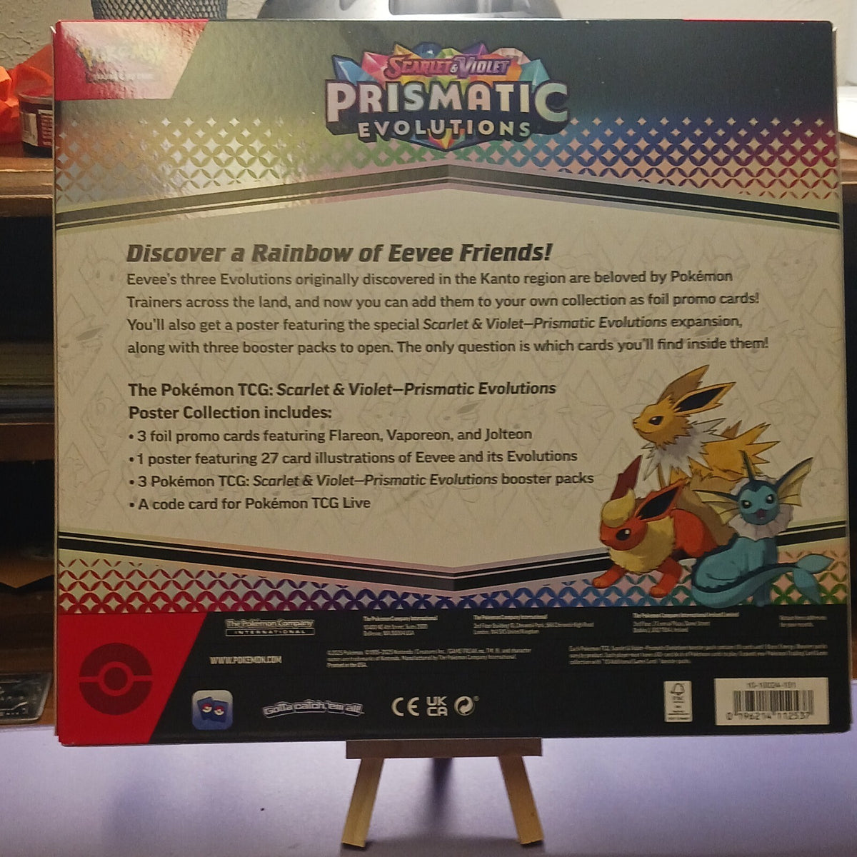 Pokémon TCG SV Prismatic Evolutions Poster Collection Box 3 Promos Boosters
