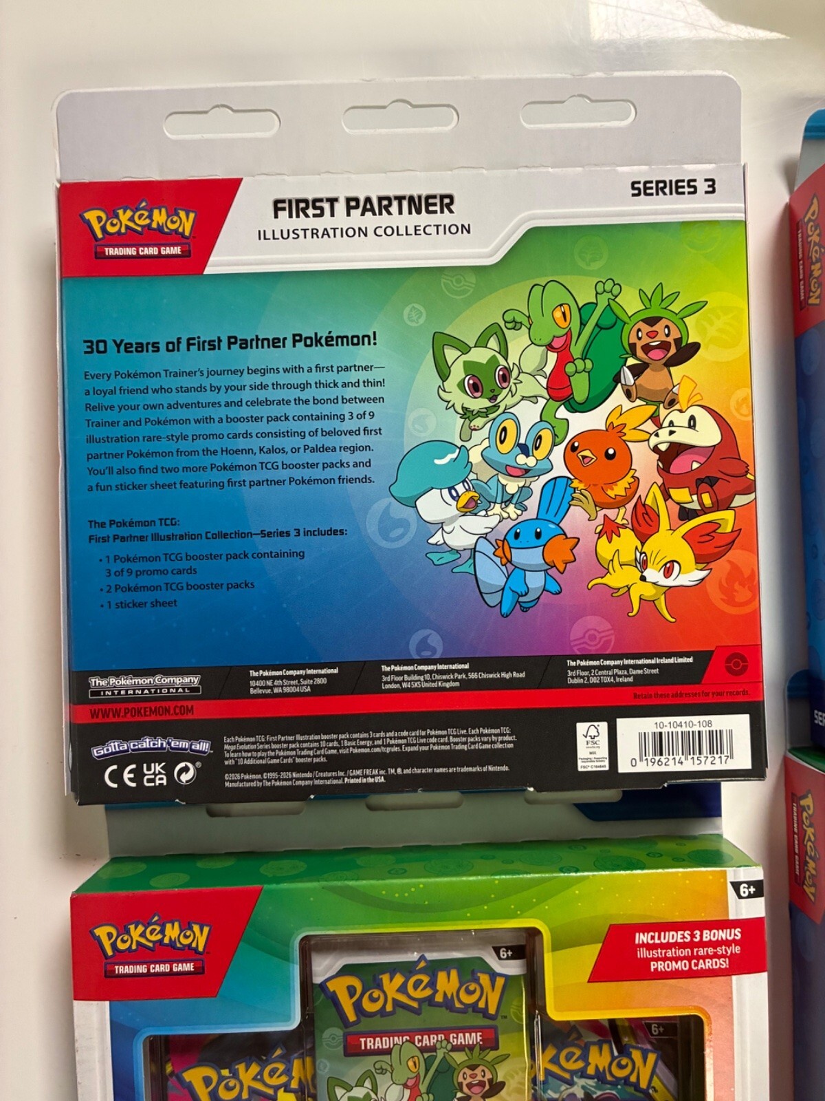 Lot of 7 Pokemon TCG First Partner Illustration Collection Series 3 - New Sealed