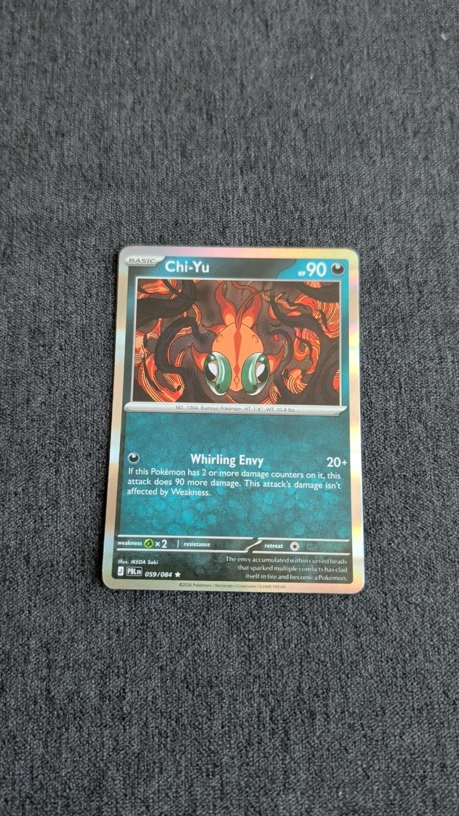 Chi-Yu 059/084 Rare Pitch Black Pokemon Holo Near Mint