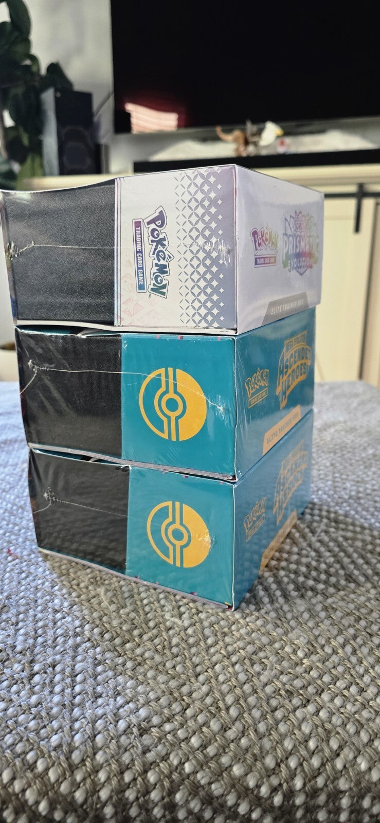 Pokémon TCG Prismatic Evolutions + Ascended Elite Trainer Box ETB Lot of 3