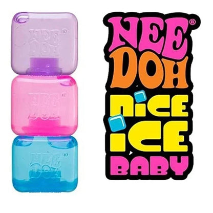 NeeDoh Nice Ice Baby Small Cube Fidget Squish Toy Nee Doh Mini Squeeze Ball NEW