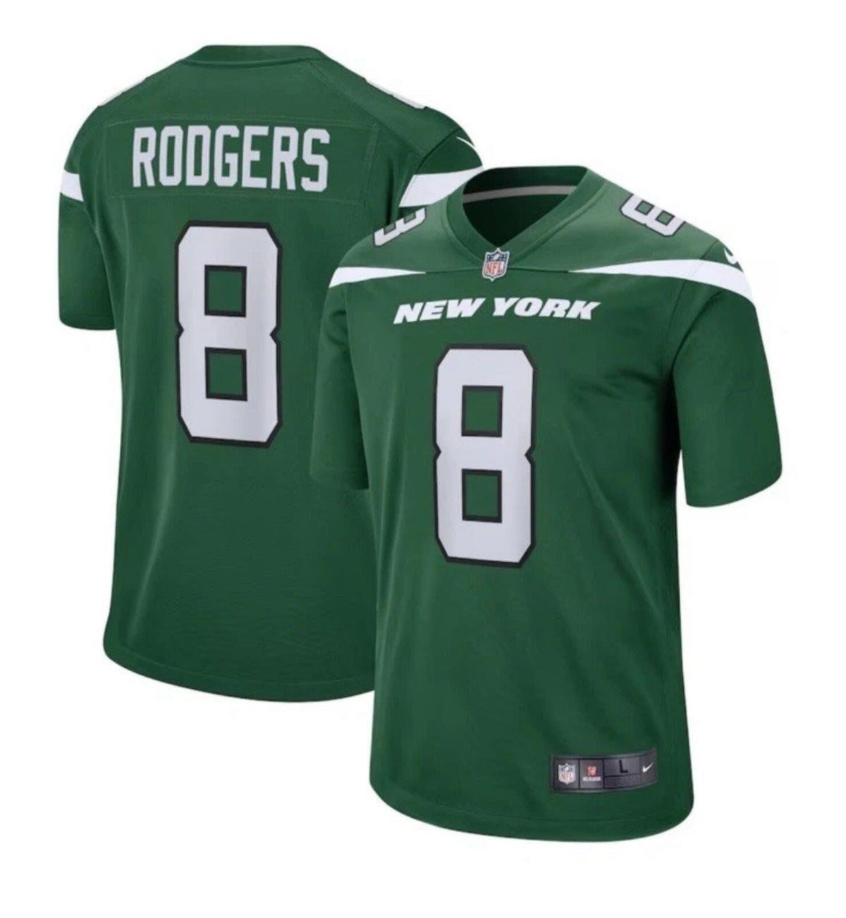 NIKE Aaron Rodgers Jersey MEN’s SIZE XXL 🔥 NY Jets Gotham Green NEW AUTHENTIC
