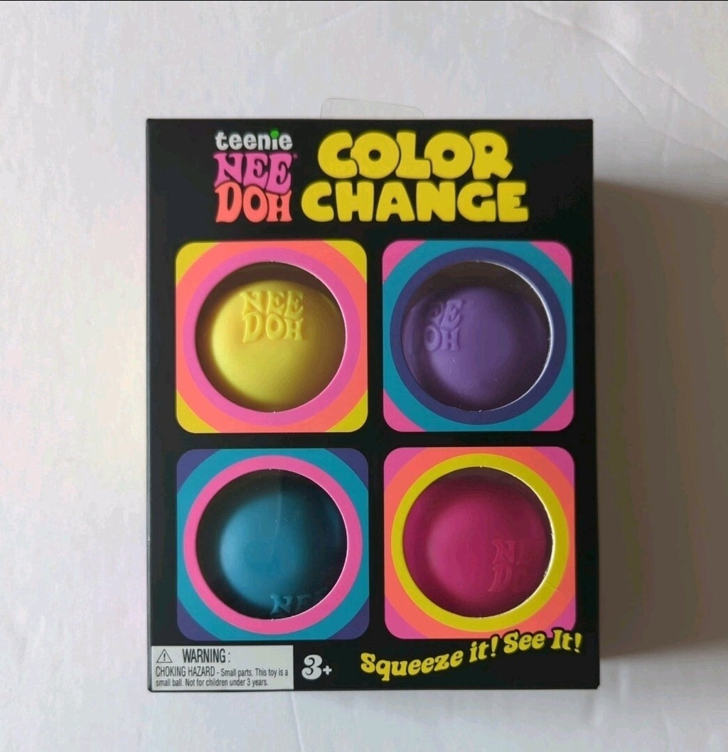 Schylling Teenie Nee Doh Color Change Squeeze Toy 4-Pack Sensory Fidget Presale