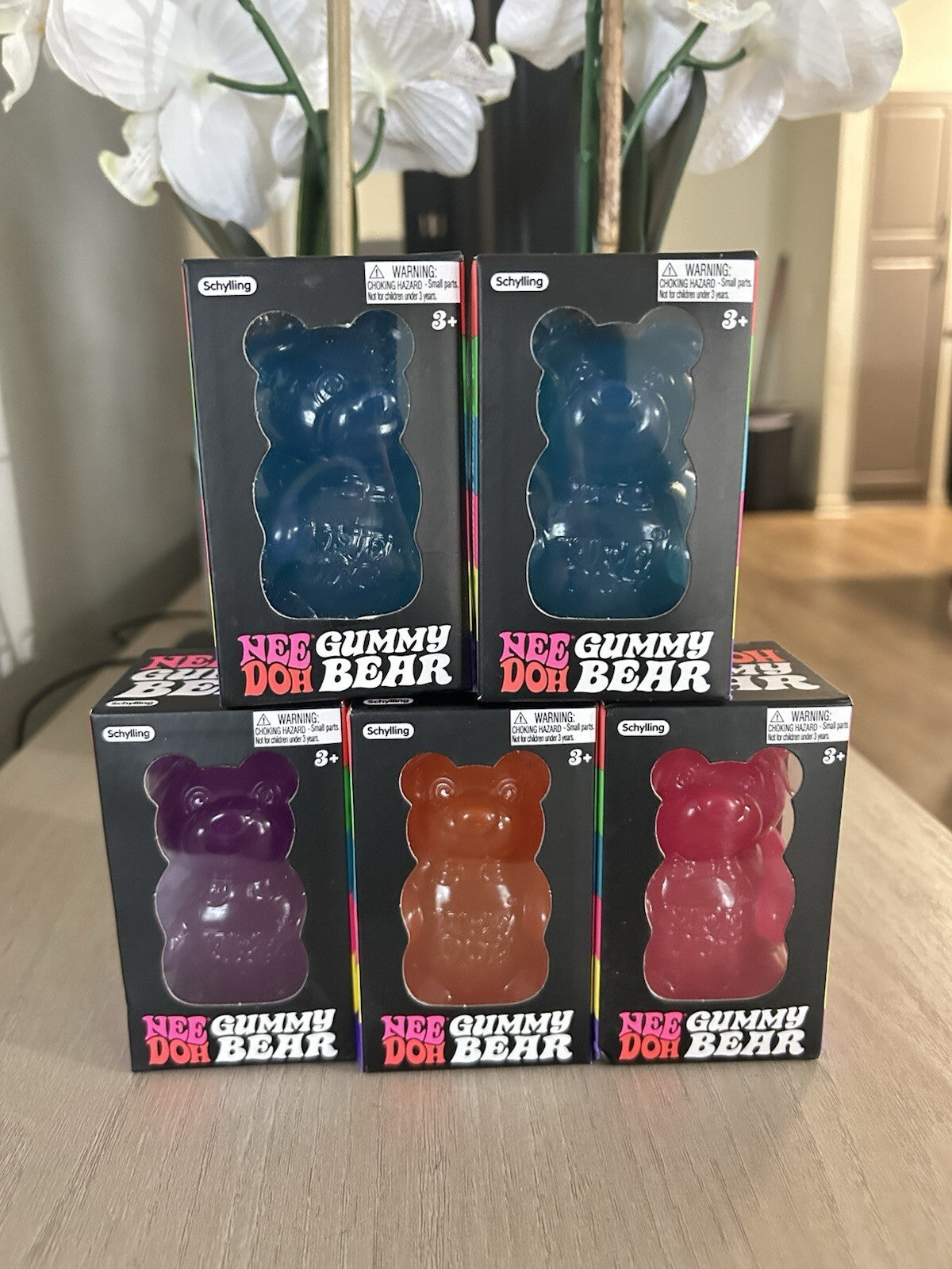 Needoh Gummy bear Squishy Squeeze Sensory Fidget Toy Stress Relief - Lot Of 5