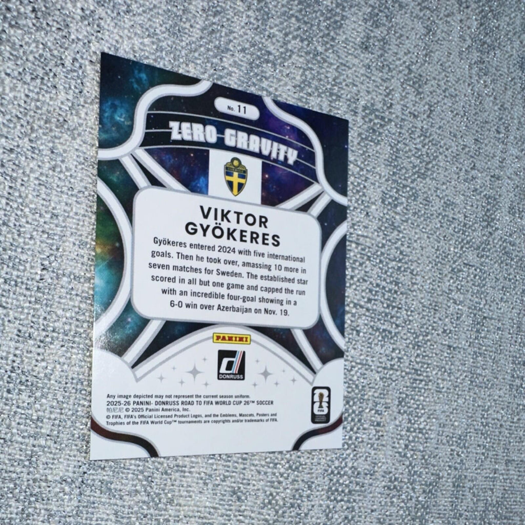 Panini Donruss 2025-26 Zero-Gravity #11 Viktor Gyokeres Sweden Soccer Card