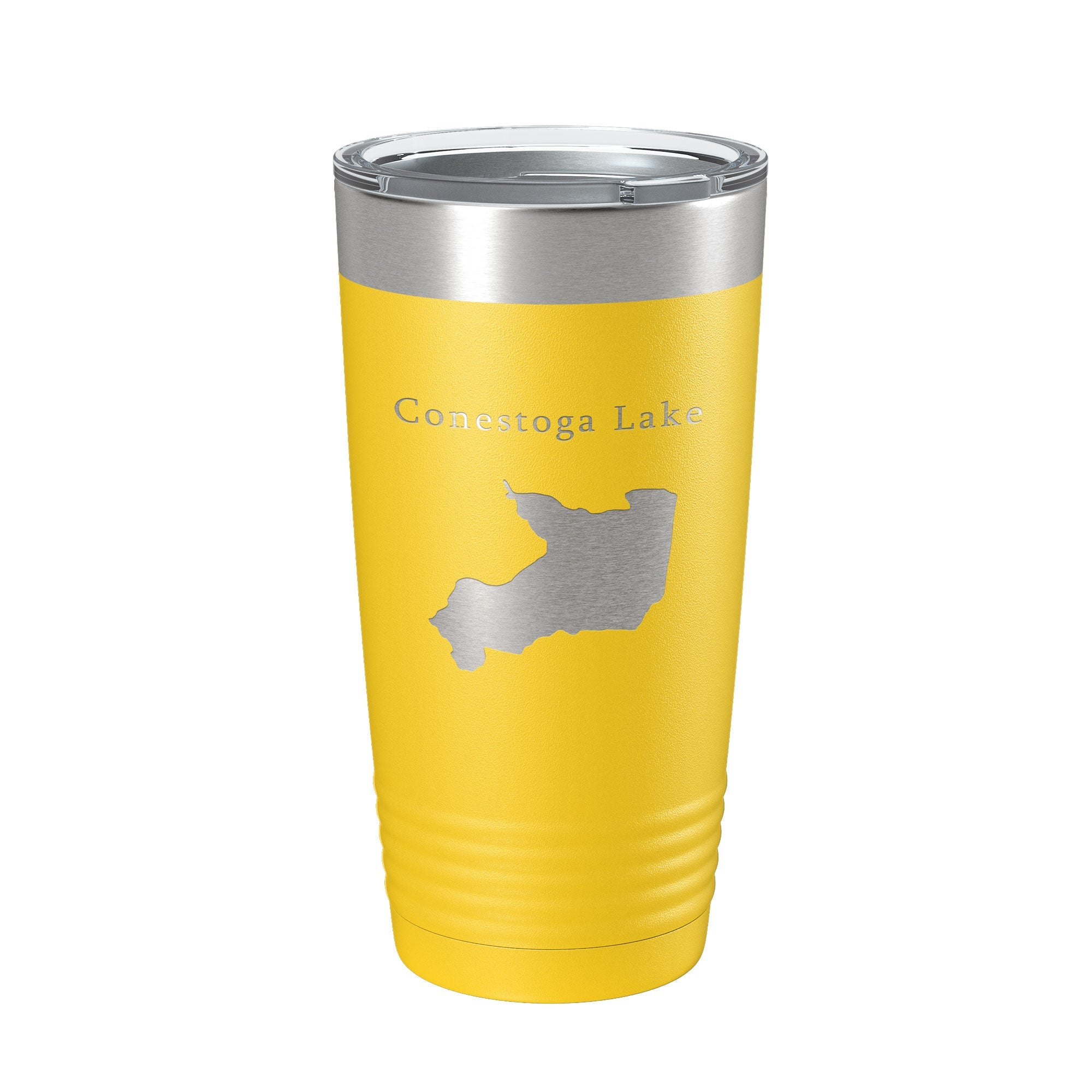 Conestoga Lake Map Tumbler Travel Mug Insulated Laser Engraved Coffee Cup Nebraska 20 oz