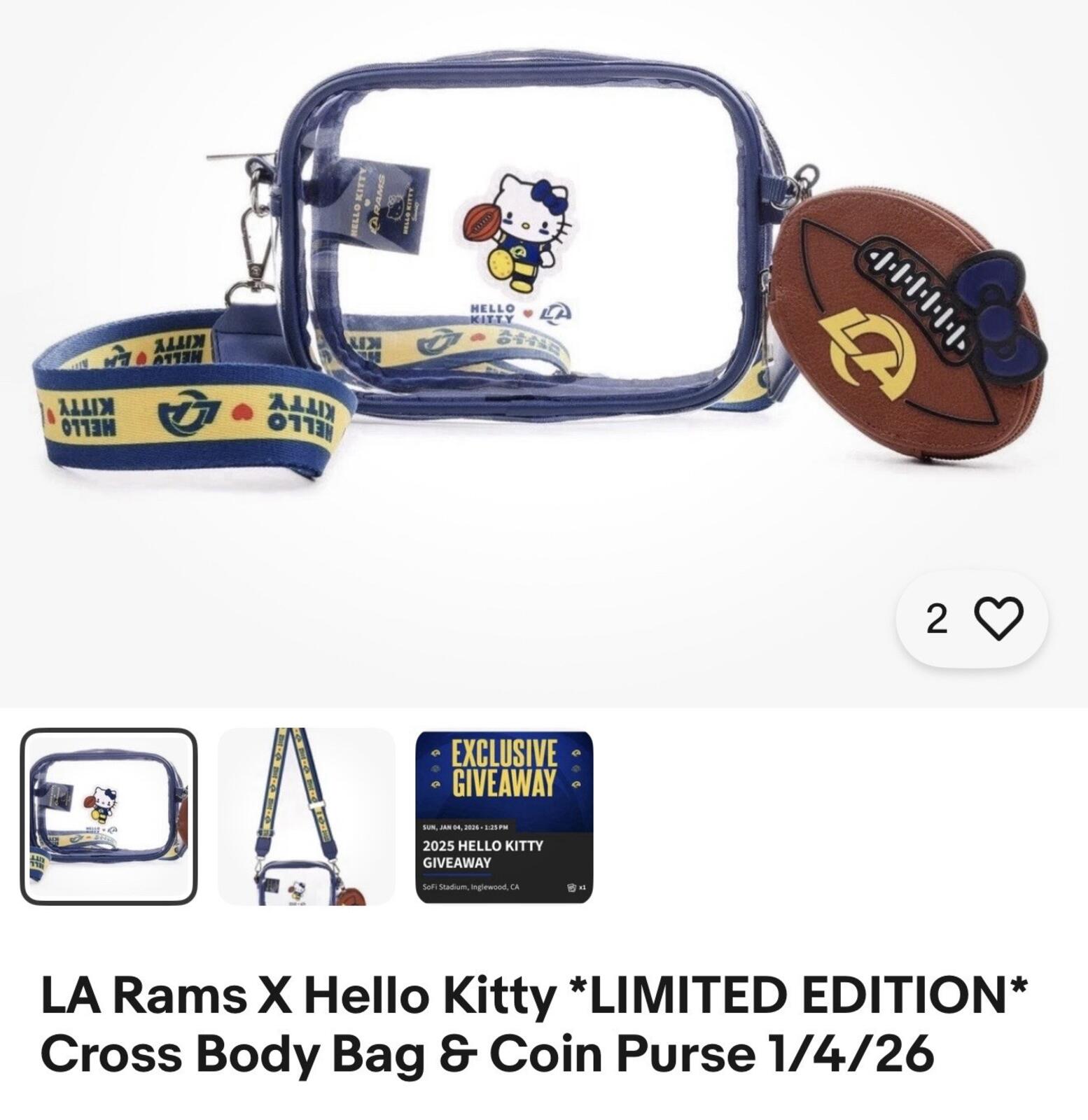 LA Rams X Hello Kitty *LIMITED EDITION* Cross Body Bag