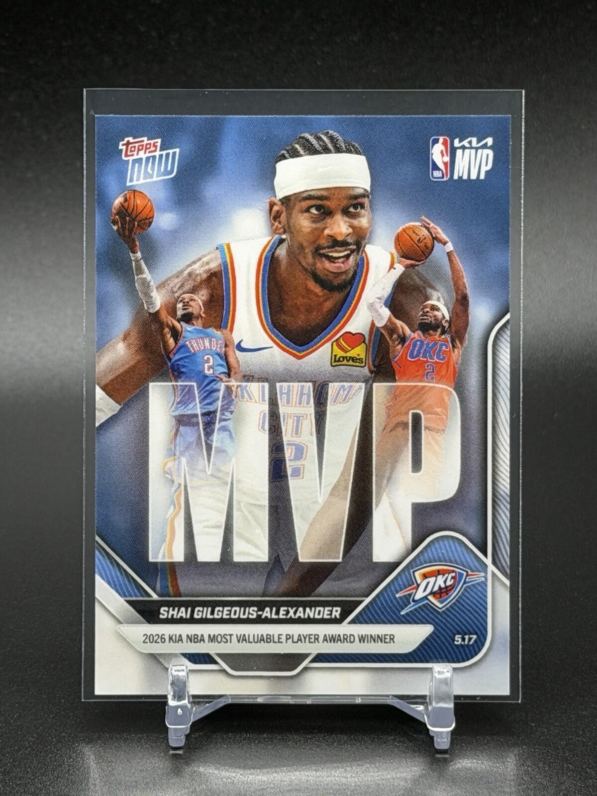 Shai Gilgeous-Alexander MVP Winner 2025-26 NBA Topps NOW Card #MVPA💥IN HAND💥