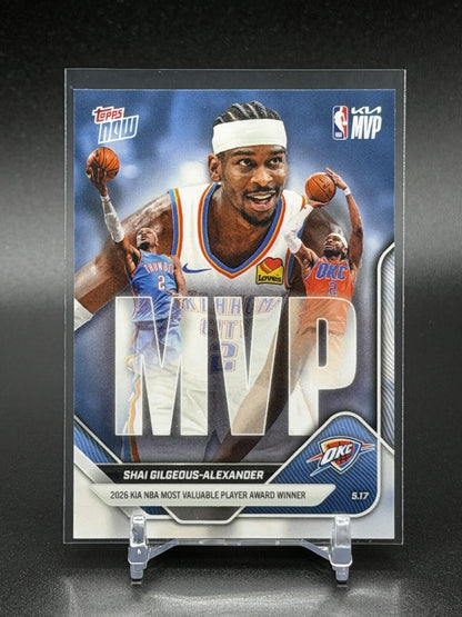 Shai Gilgeous-Alexander MVP Winner 2025-26 NBA Topps NOW Card #MVPA💥IN HAND💥
