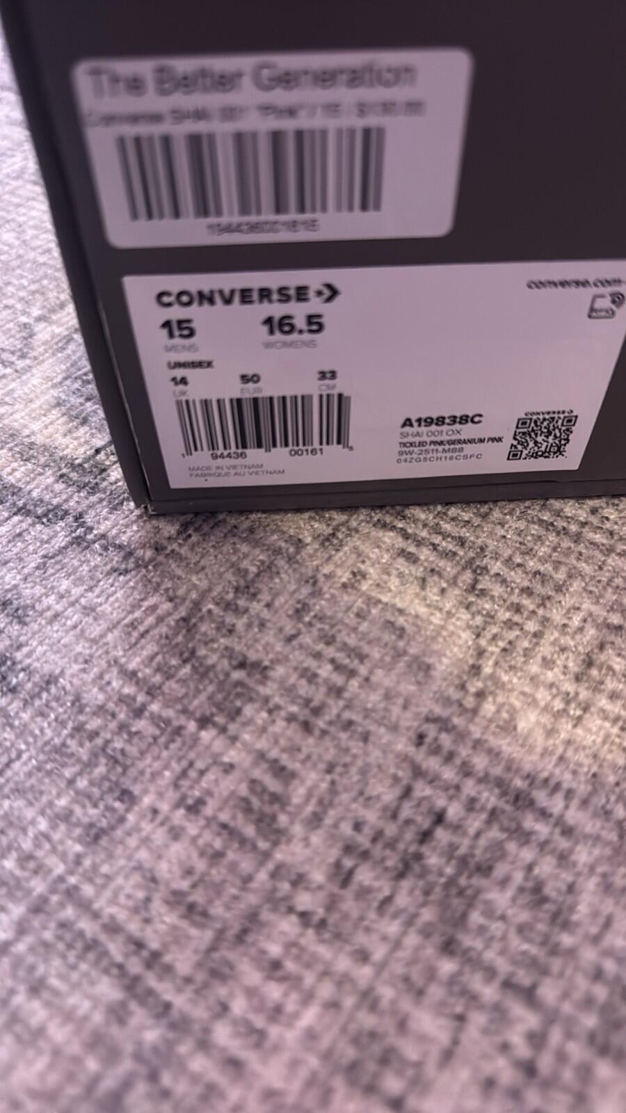 Converse SHAI 001 Blush Size 15 Men's SHIPS NOW