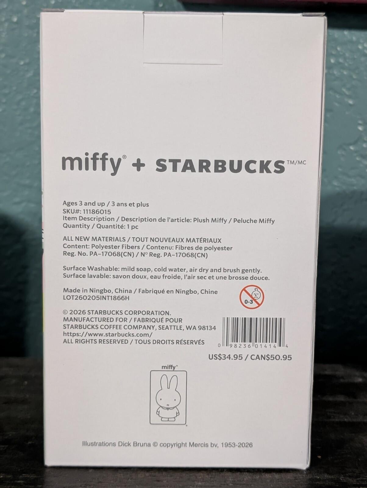 Miffy × Starbucks Plush New Limited Collab