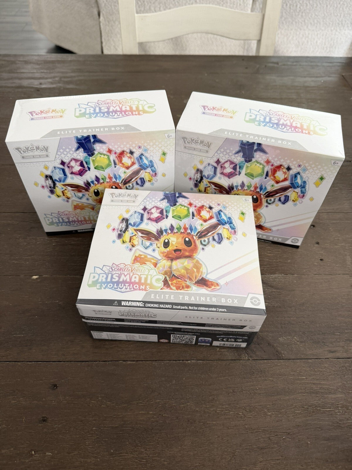 Pokemon TCG Prismatic Evolutions Elite Trainer Box ETB Lot of 3 Sealed