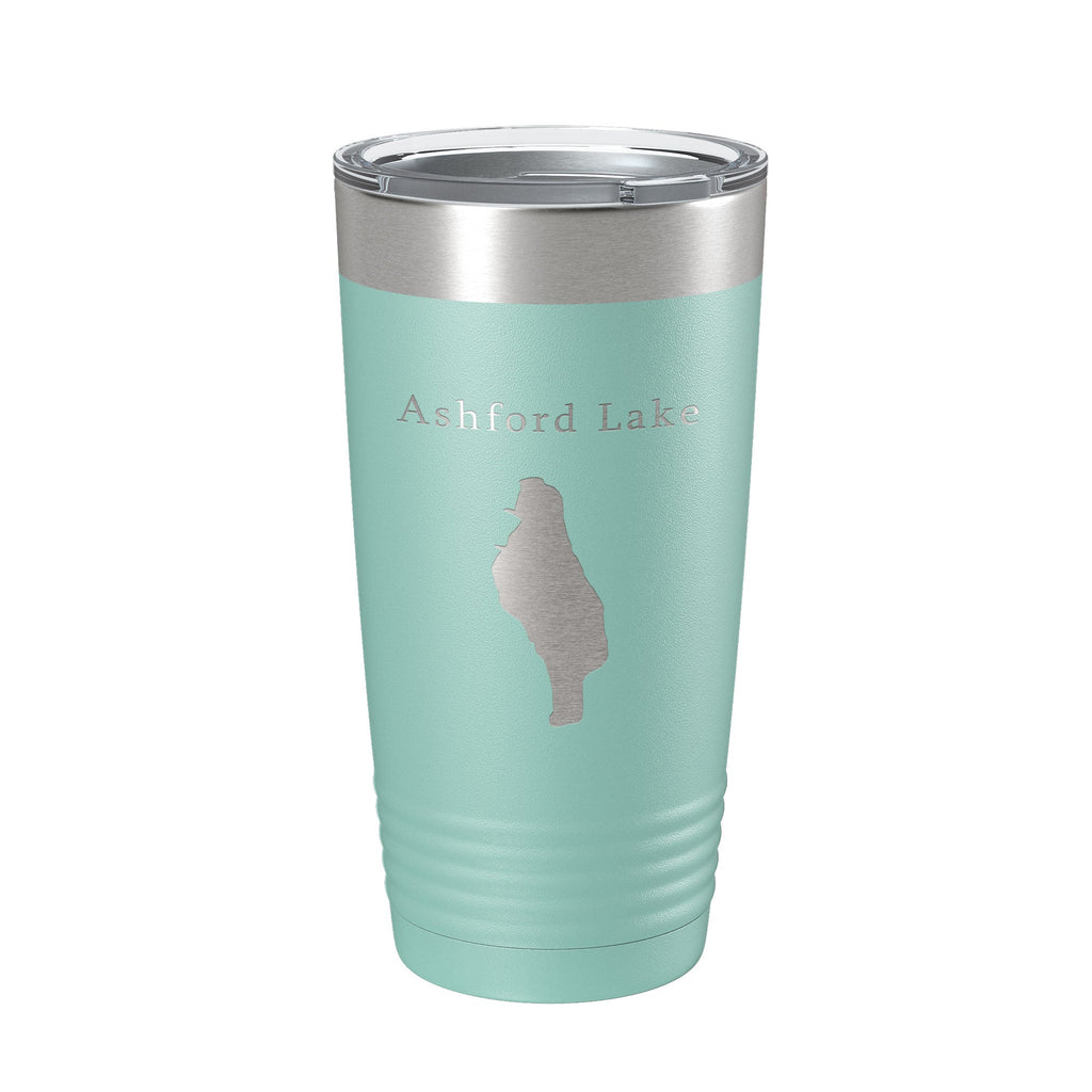 Ashford Lake Map Tumbler Travel Mug Insulated Laser Engraved Coffee Cup Connecticut 20 oz