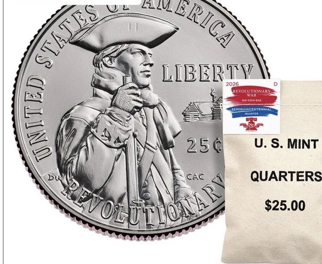 Semiquincentennial Quarters 2026 Rolls and Bags - Revolutionary War - 2 Roll Set