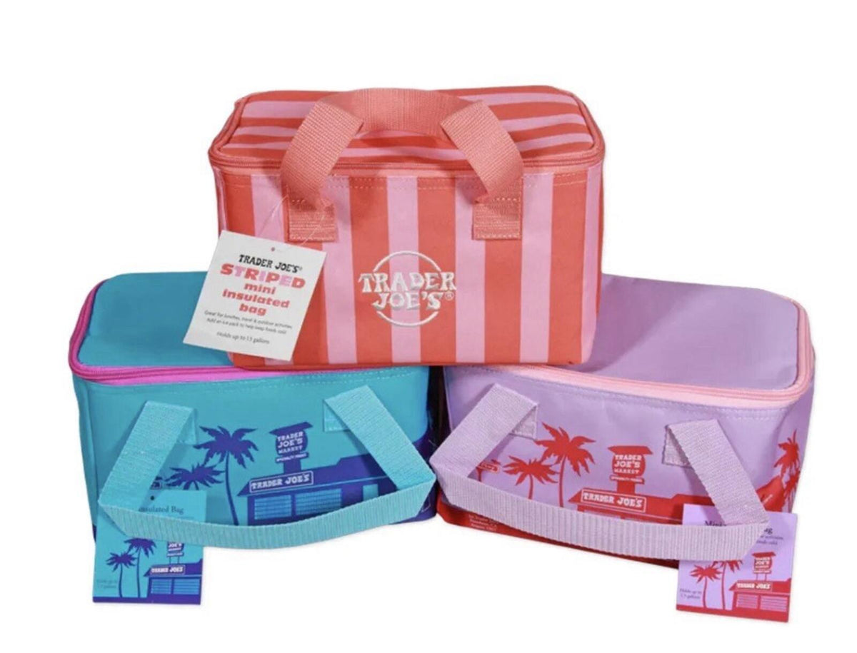 Trader Joe's New 2026 Summer Colors Mini Insulated Lunch Bag Set of 6 NWT