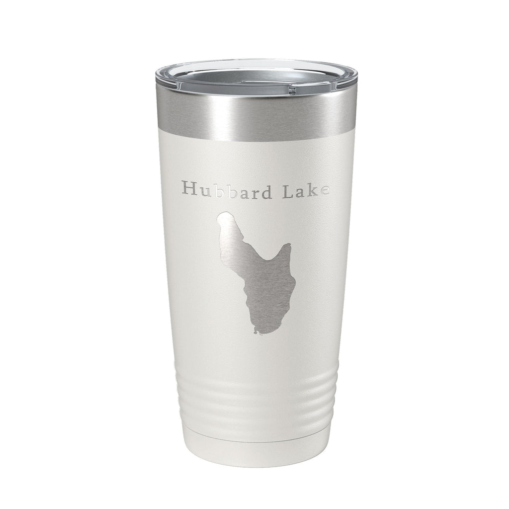 Hubbard Lake Map Tumbler Travel Mug Insulated Laser Engraved Coffee Cup Michigan 20 oz