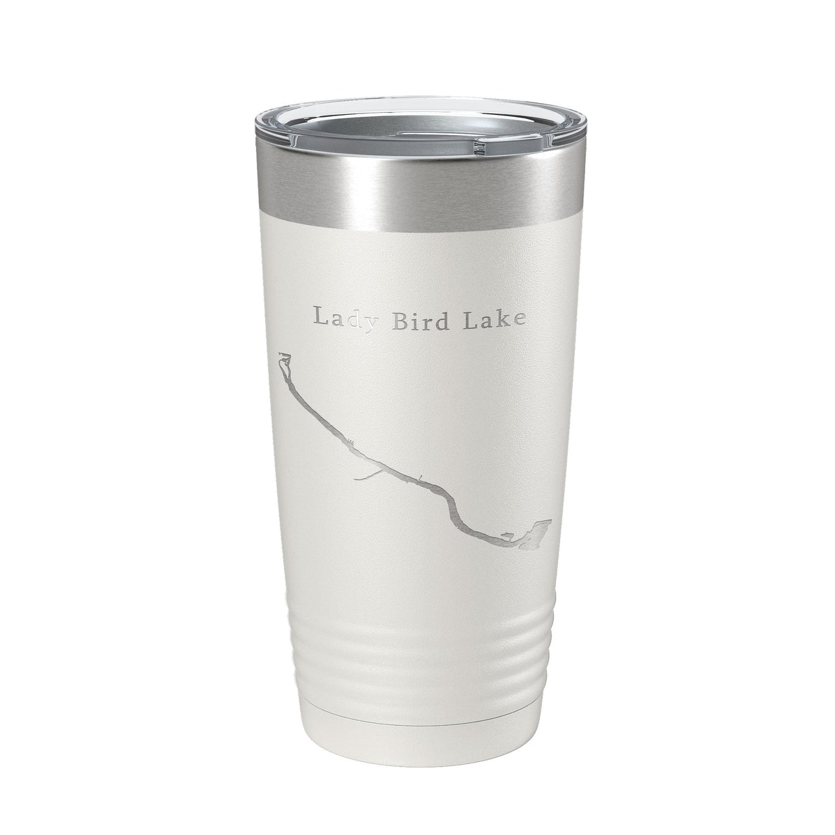 Lady Bird Lake Map Tumbler Travel Mug Insulated Laser Engraved Coffee Cup Austin Texas 20 oz