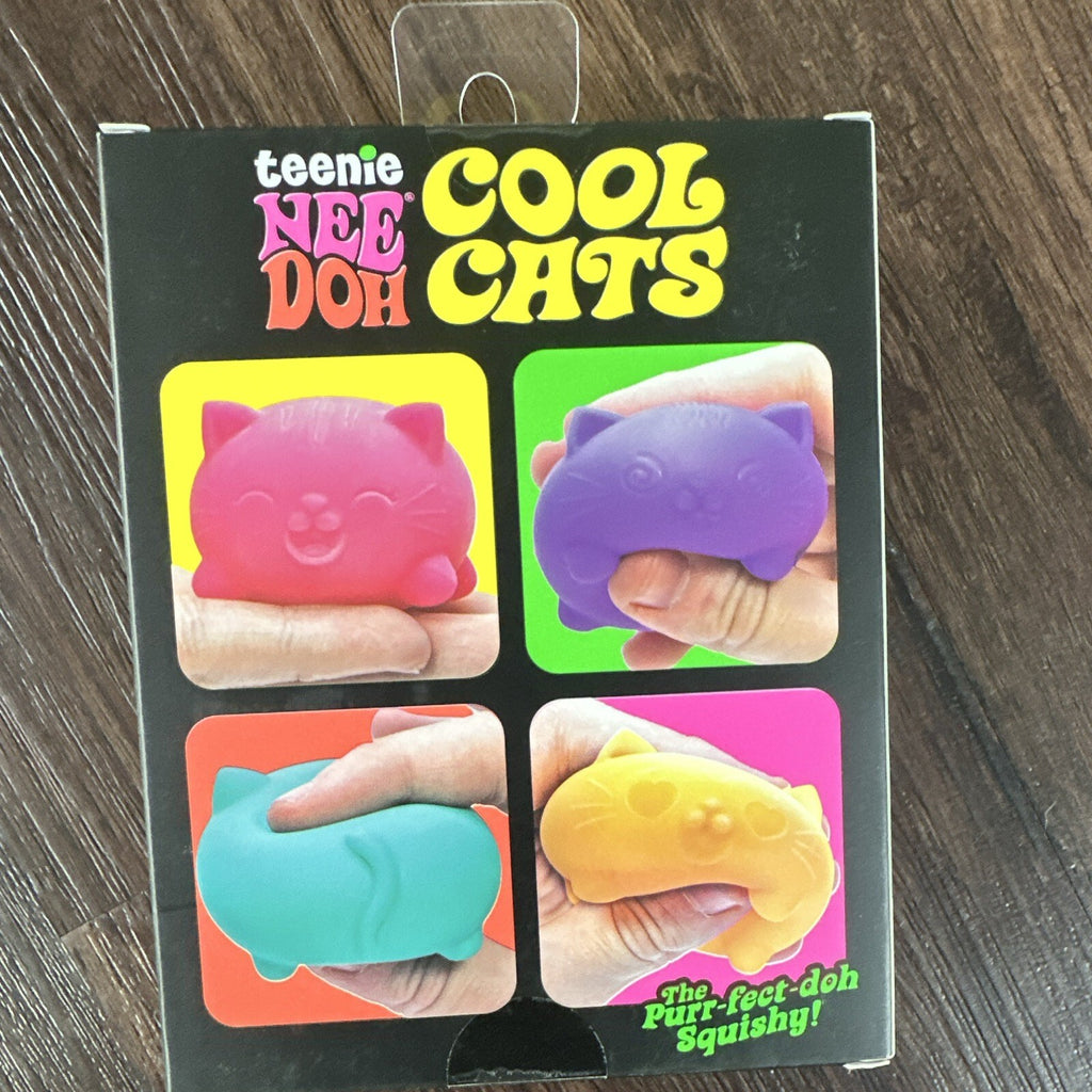 Schylling Teenie NeeDoh Cool Cats Tactile Squeeze Toy Set, 3+, 25112NAB