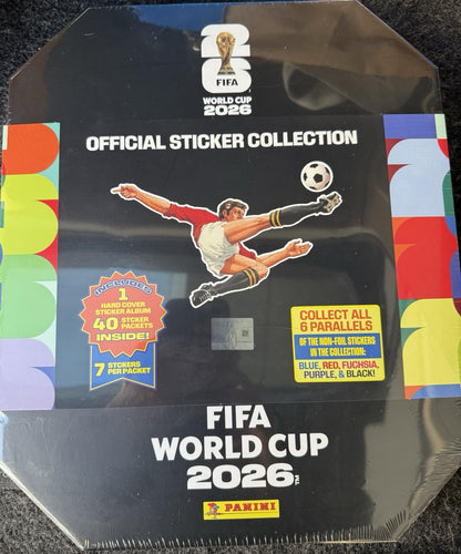 Set Of 2 - Soccer FIFA World Cup Sticker Stadium Box 40 Packs Hard cover Album