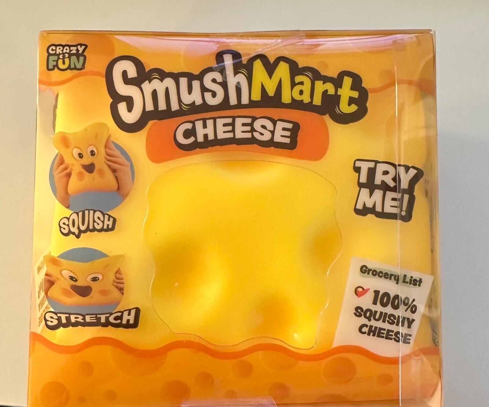 🧀 Crazy Fun SmushMart Cheese Squishy Toy! 100% Authentic🧀