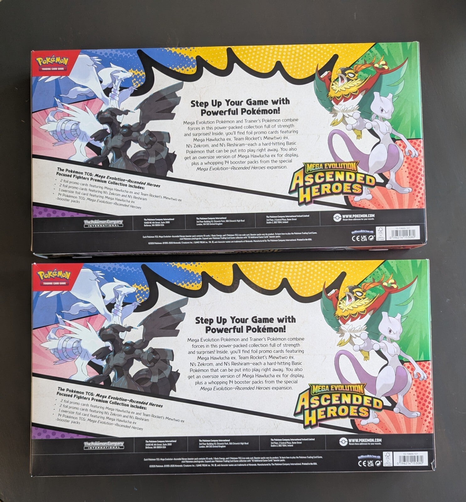 (2) Pokemon Ascended Heroes Focused Fighters Premium Collection Sams Club Sealed