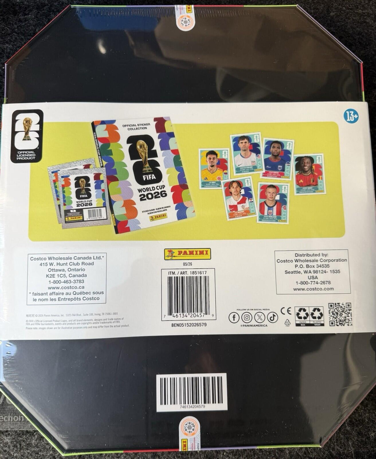 Set Of 4 - Soccer FIFA World Cup Sticker Stadium Box 40 Packs Hard cover Album