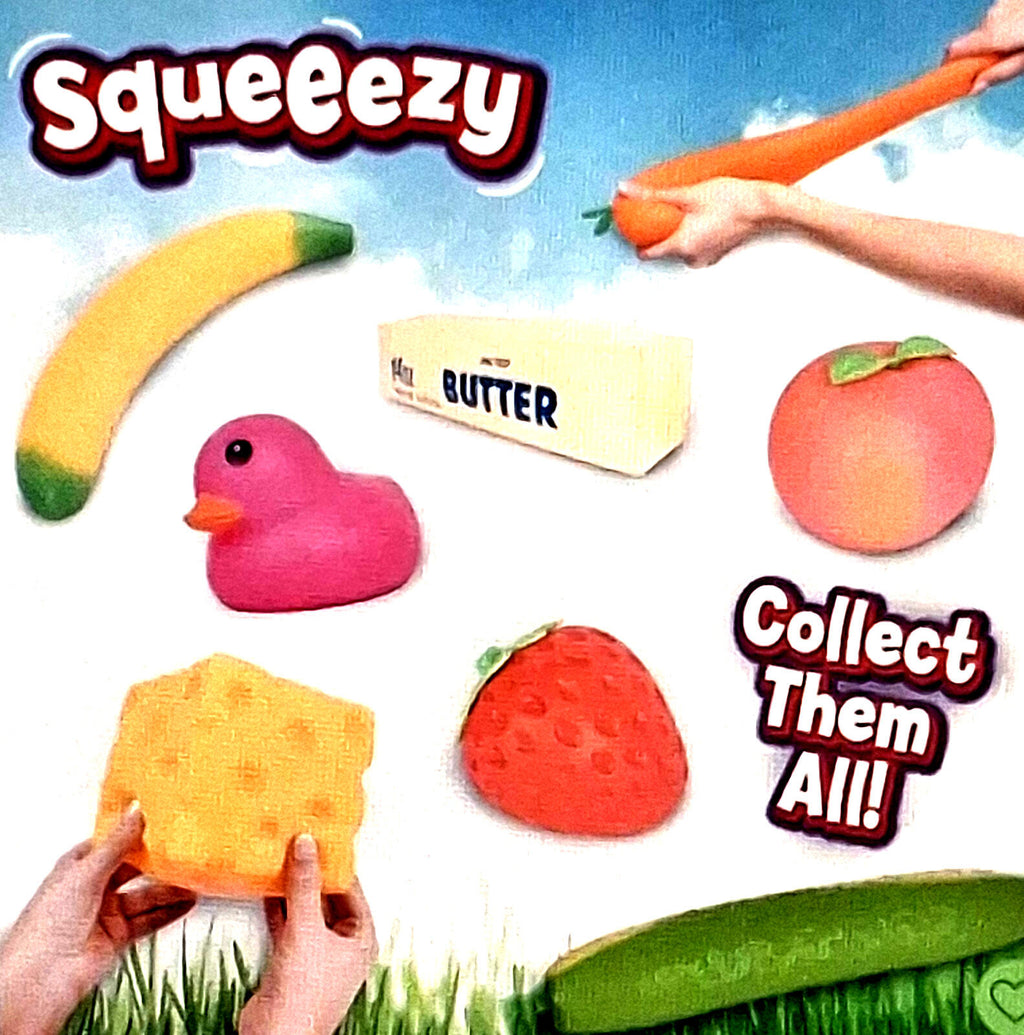 Sunny Days Squeezy Pickle Jumbo Squishy Soft Sensory Toy TikTok Viral NWT