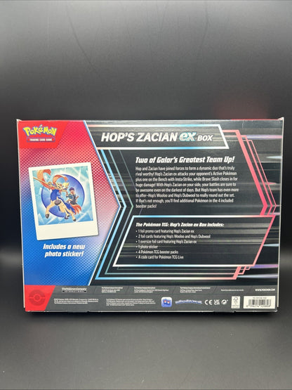 Pokemon TCG Hop’s Zacian ex Box 4 Booster Packs Promo NEW Factory Sealed