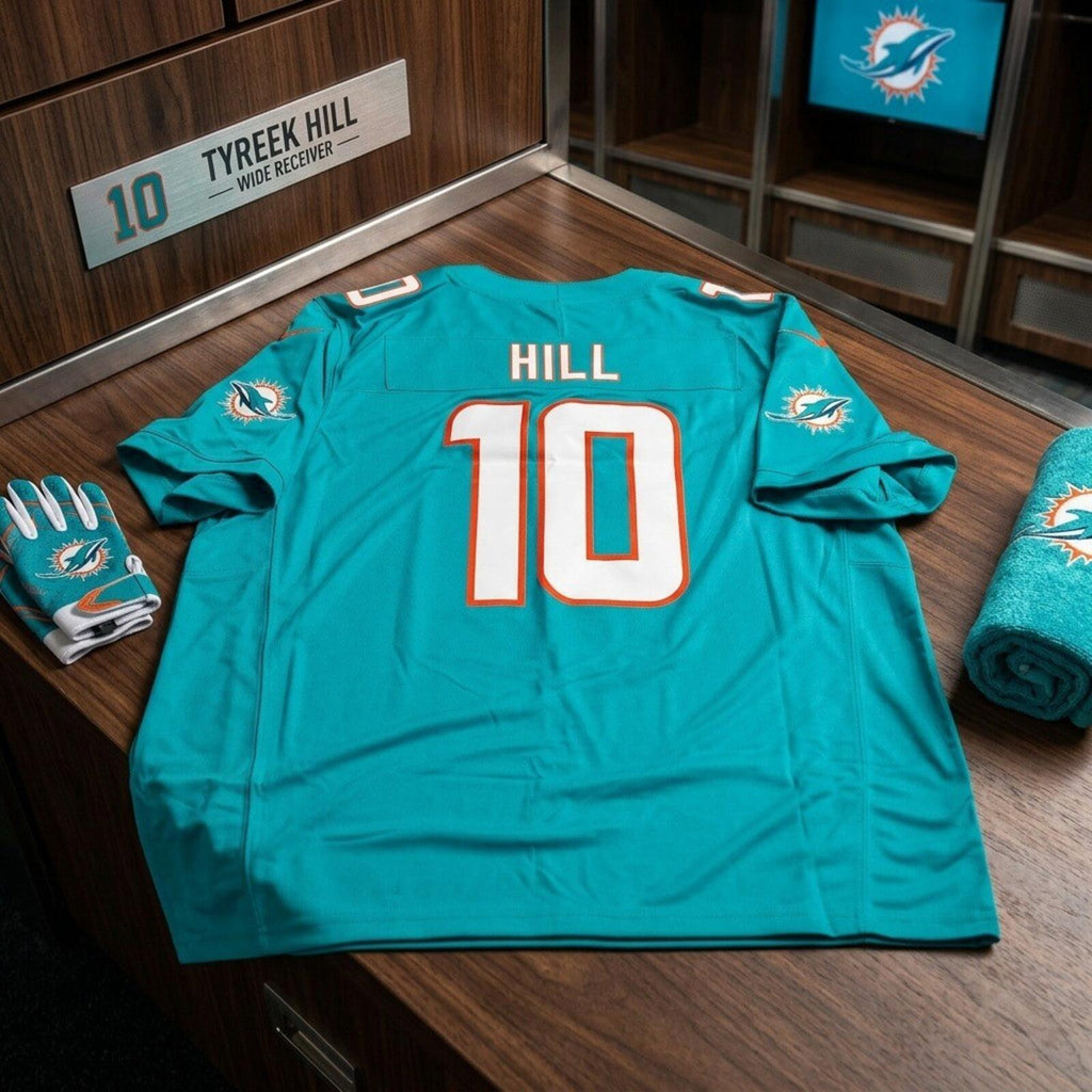 Nike Miami Dolphins Tyreek Hill #10 Aqua Football Jersey Mens Size 3XL NWT