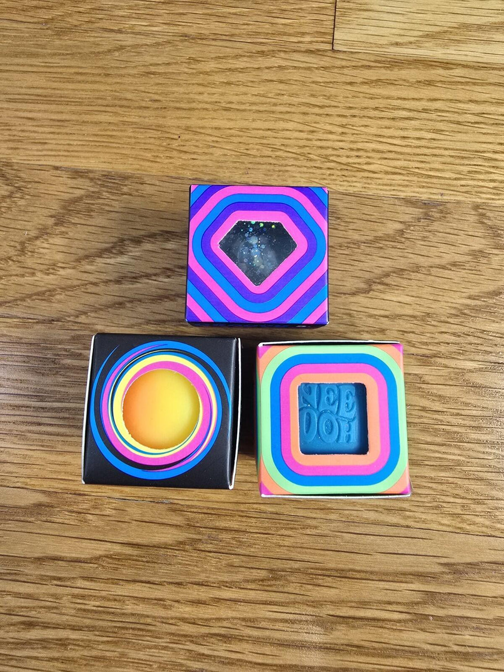 New Viral Tik Tok Nee Doh Mini Groovy Jewel, Twirl and Cool Cube - Lot of 3