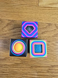 New Viral Tik Tok Nee Doh Mini Groovy Jewel, Twirl and Cool Cube - Lot of 3