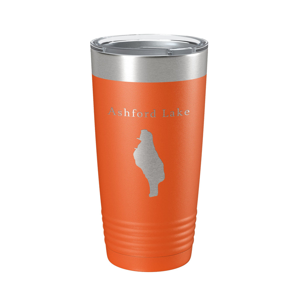 Ashford Lake Map Tumbler Travel Mug Insulated Laser Engraved Coffee Cup Connecticut 20 oz