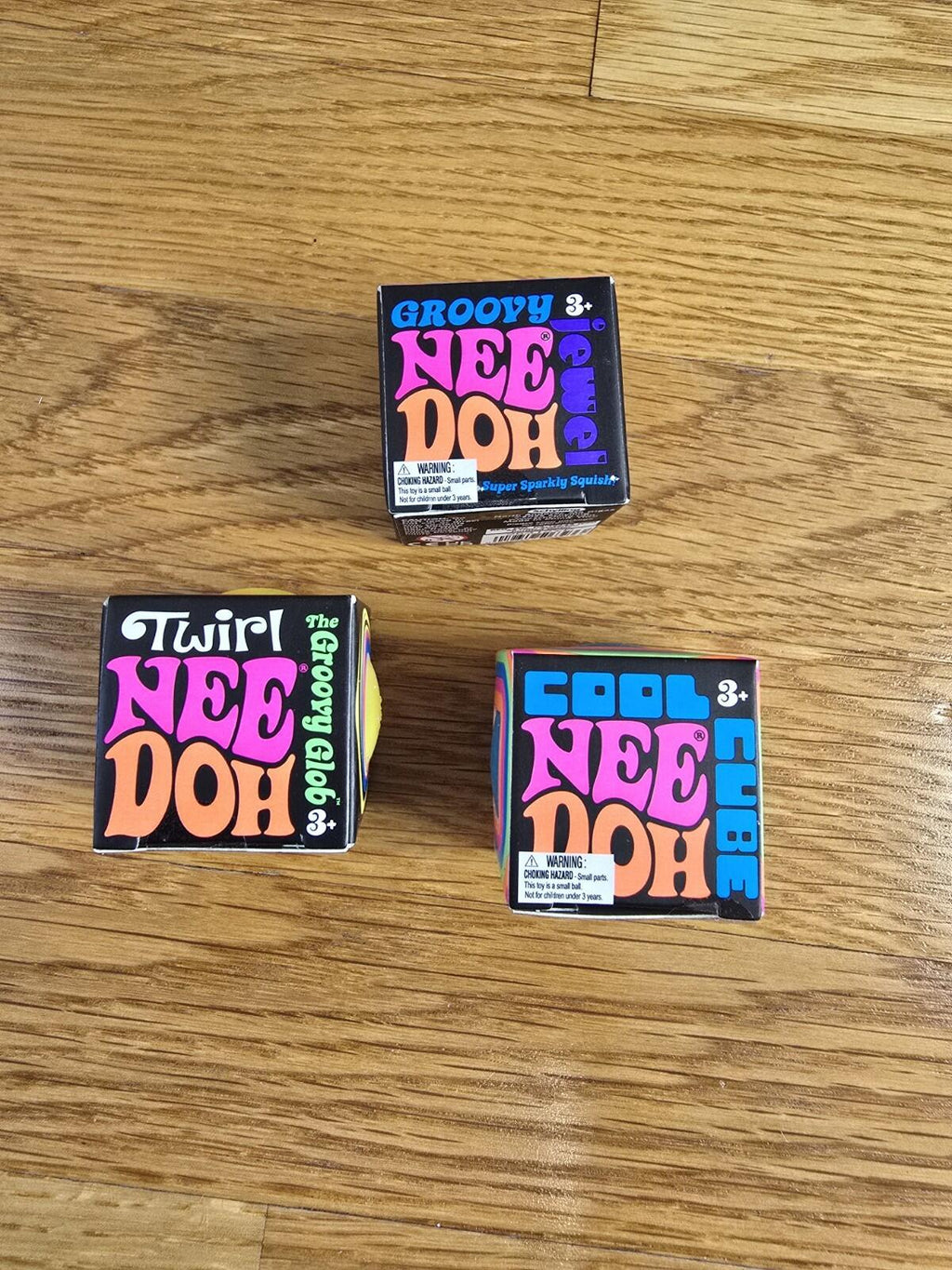 New Viral Tik Tok Nee Doh Mini Groovy Jewel, Twirl and Cool Cube - Lot of 3