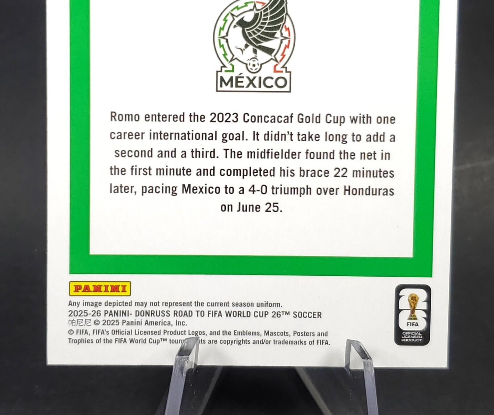 Luis Romo SP 2025-26 Panini Donruss FIFA World Cup Soccer Red & Blue Maze Mexico