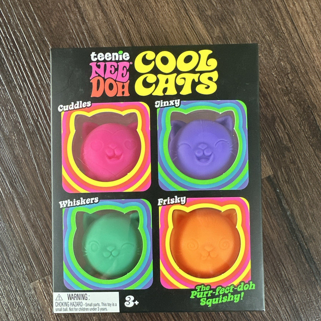 Schylling Teenie NeeDoh Cool Cats Tactile Squeeze Toy Set, 3+, 25112NAB