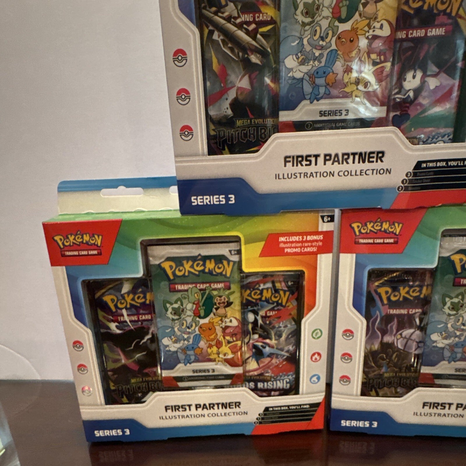 Pokémon First Partner Illustration Collection Series 3 Lot 3 Boxes + 3 Promos