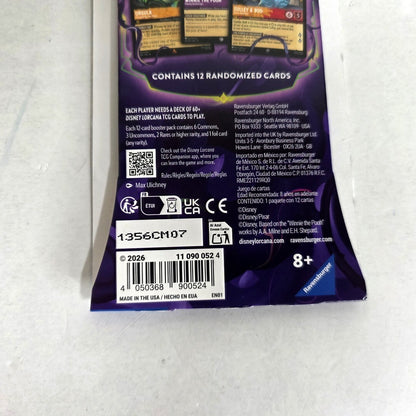 Disney Lorcana Attack Of The Vine Sleeved Booster Pack Sully & Boo - NEW SEALED