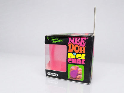 Nee Doh Fidget Toy Nice Cube Super Solid Squish Pink Sensory Stress Relief New
