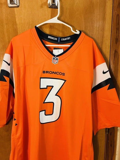 Nike NFL Denver Broncos Russell Wilson #3 Men’s 3XL Orange Jersey New