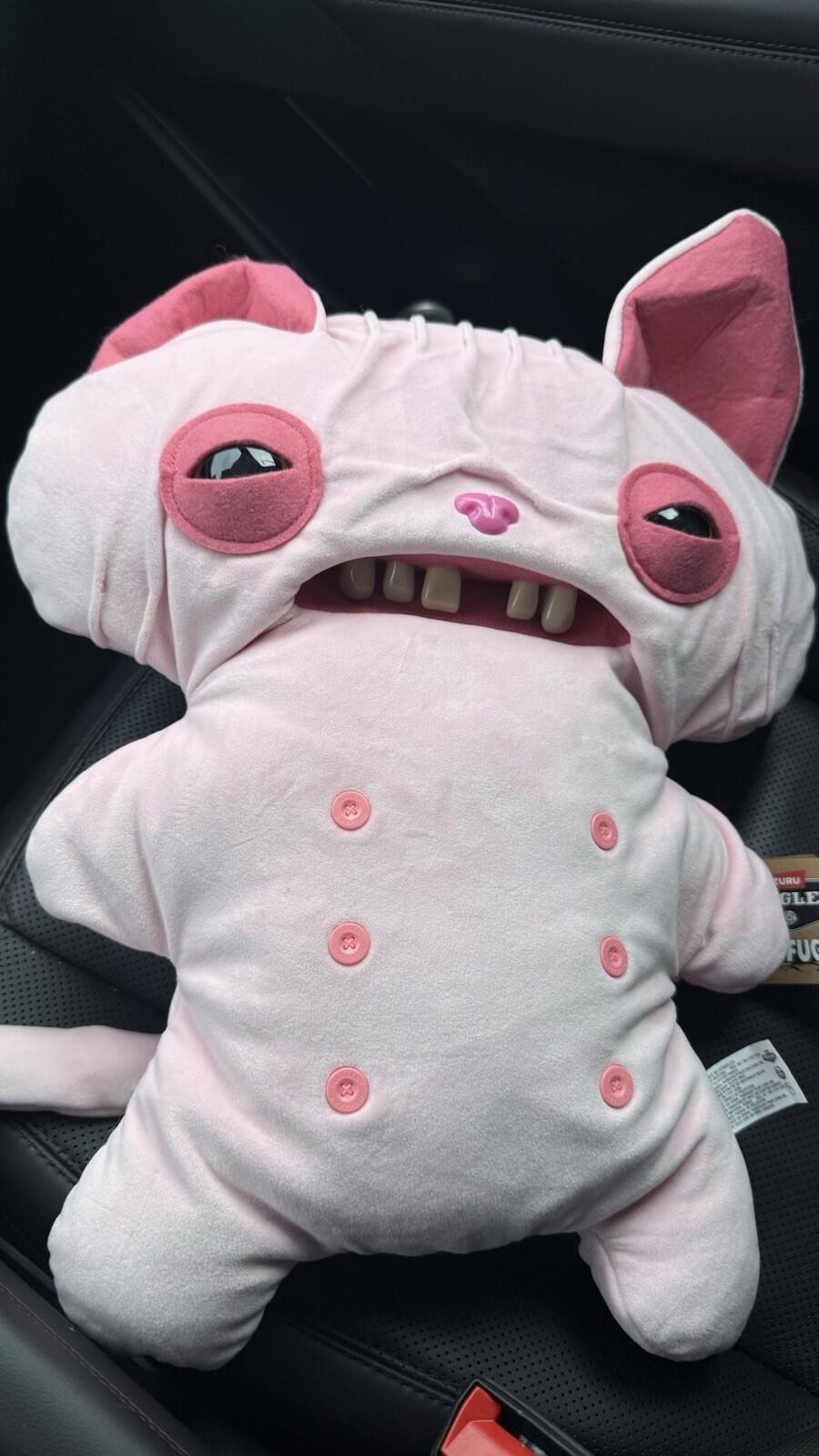 NEW FUGGLER XL 18" WRINKLE  MC STINKLES BRAND NWT PINK PLUSH