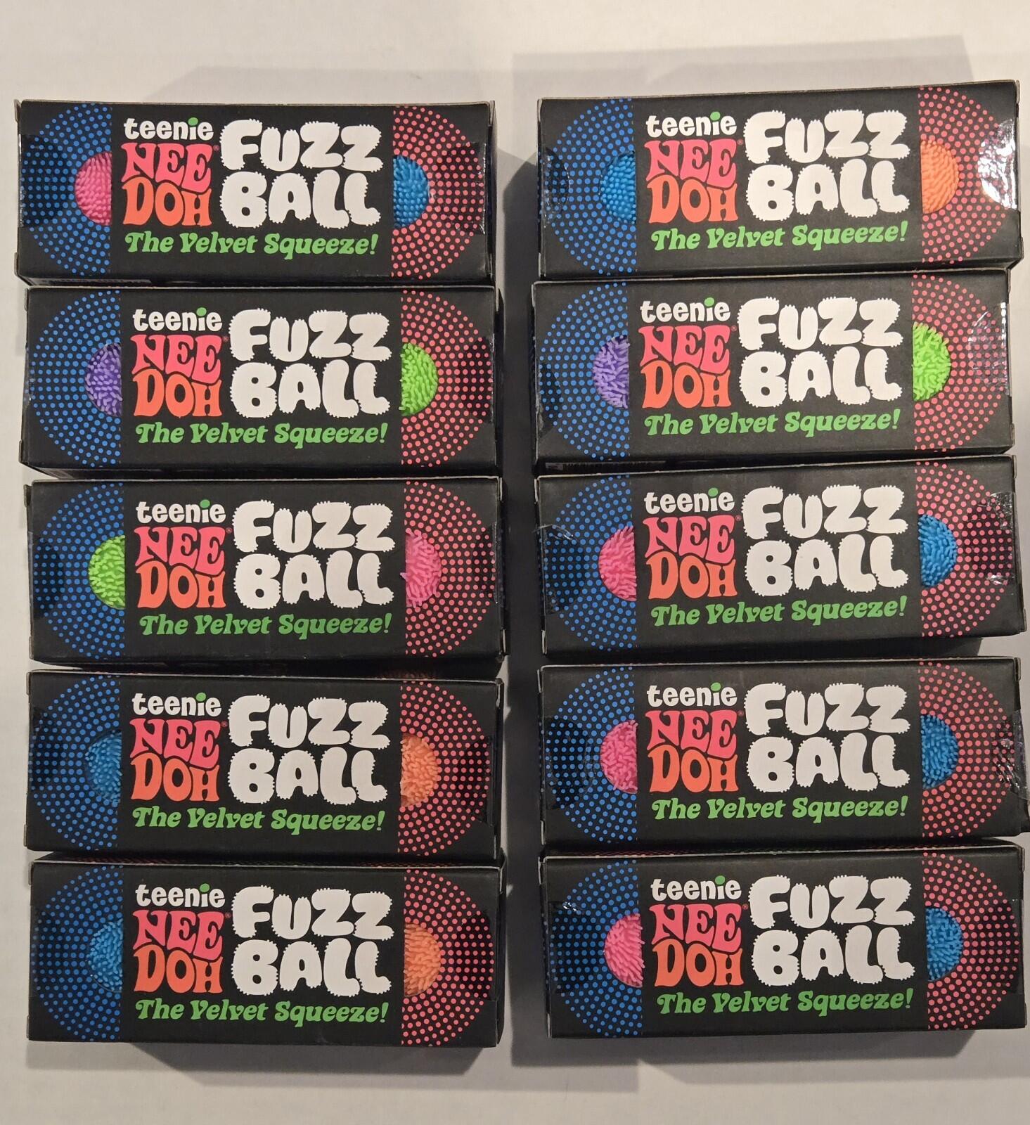 (10) NeeDoh Teenie Fuzz Ball 3 Pack Lot  Mini Nee Doh Stress Ball Multi Color