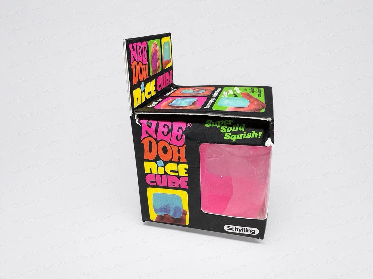 Nee Doh Fidget Toy Nice Cube Super Solid Squish Pink Sensory Stress Relief New