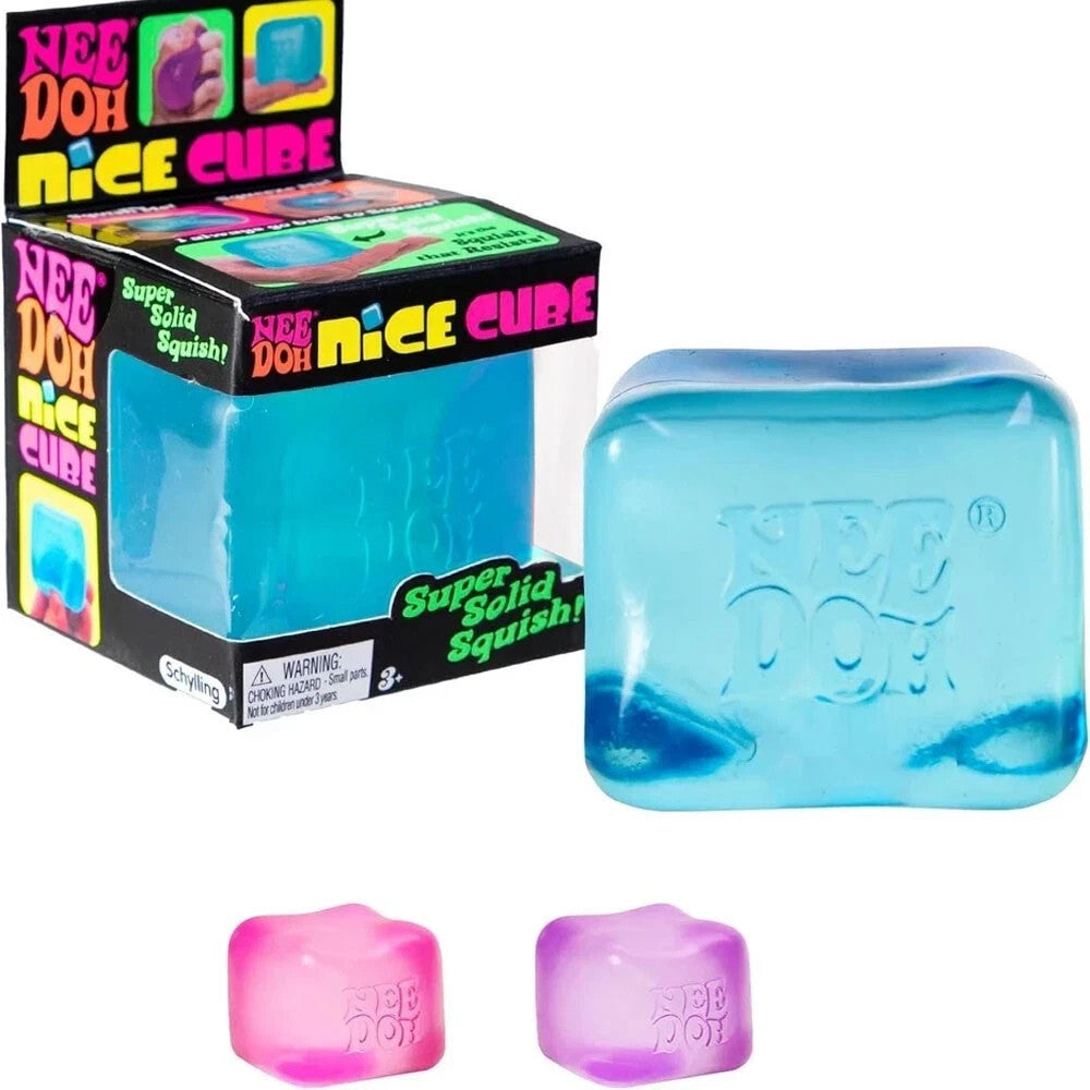 1-3pc NeeDoh Nice Cube -Sensory Squeeze Toy with Super Solid Squish 2.25" Cube