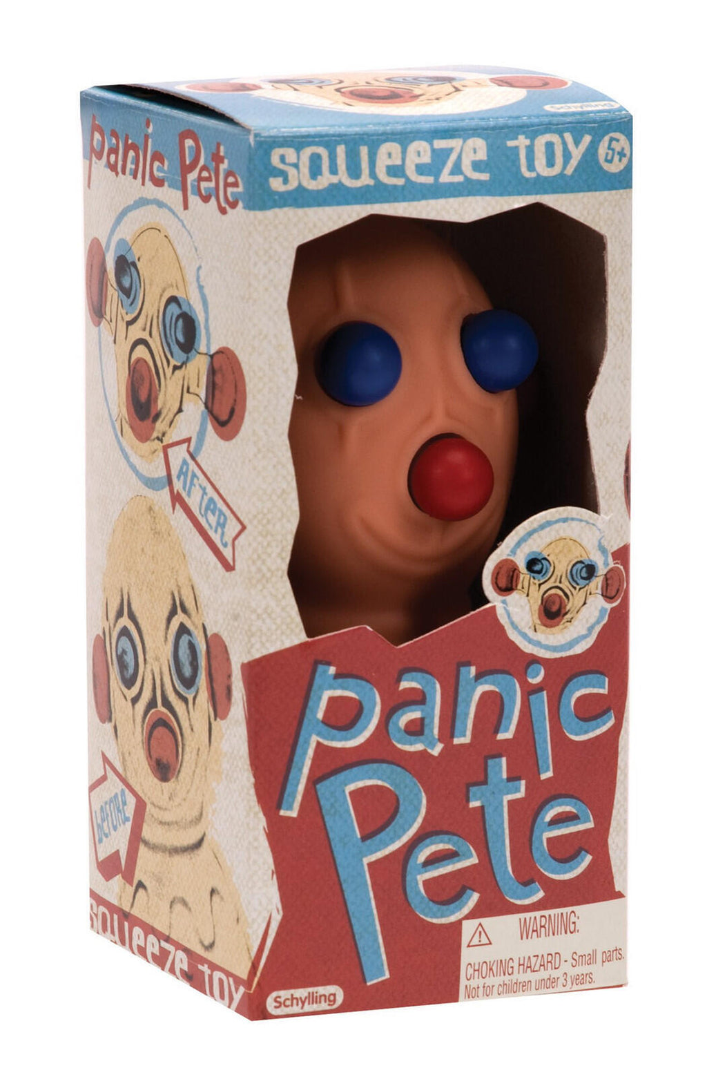 Classic Orange Squeeze Toy Stress Ball Panic Pete 5 Inch Soft Rubber