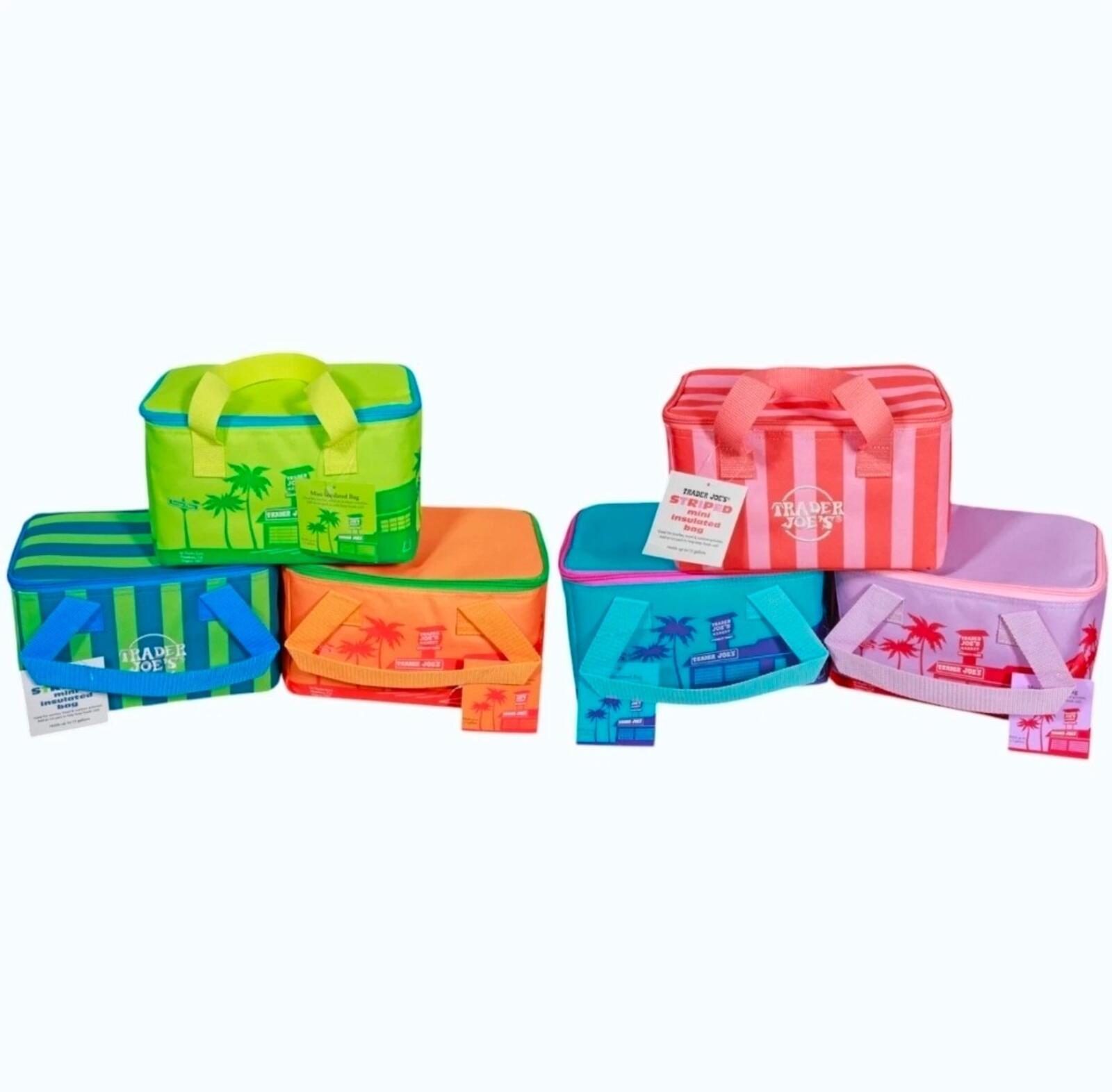 Trader Joe's Mini Insulated Bag 2026 Summer Fun Full Set Of 6 NEW AUTHENTIC