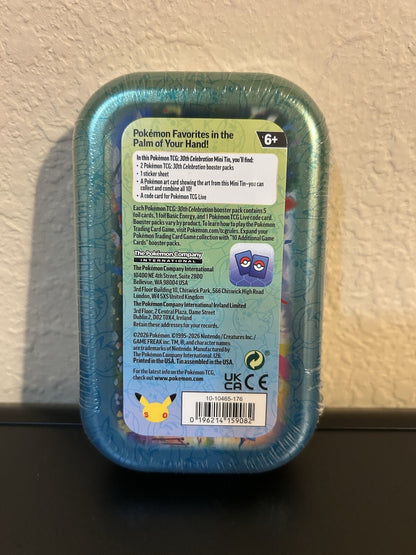 Pokémon TCG: 30th Anniversary Celebration Mini Tins Lot of 4x