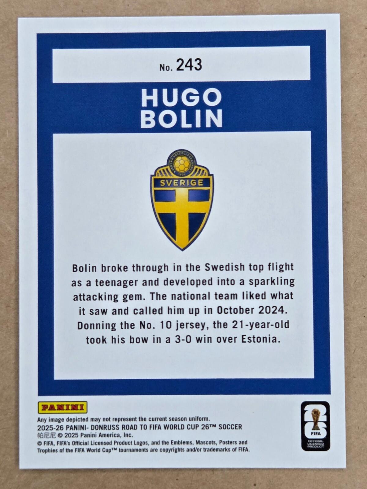Hugo Bolin RR 2025-26 Donruss Road to FIFA World Cup #243