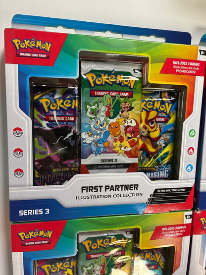 Lot of 7 Pokemon TCG First Partner Illustration Collection Series 3 - New Sealed