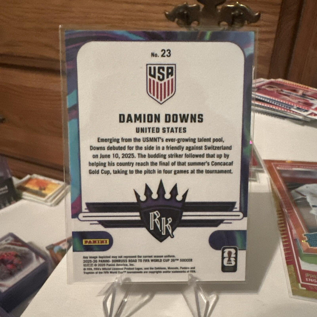 2025-26 Donruss Road To FIFA World Cup Damion Downs Red Rookie Kings #23 SSP