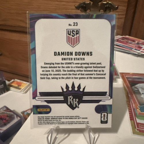2025-26 Donruss Road To FIFA World Cup Damion Downs Red Rookie Kings #23 SSP